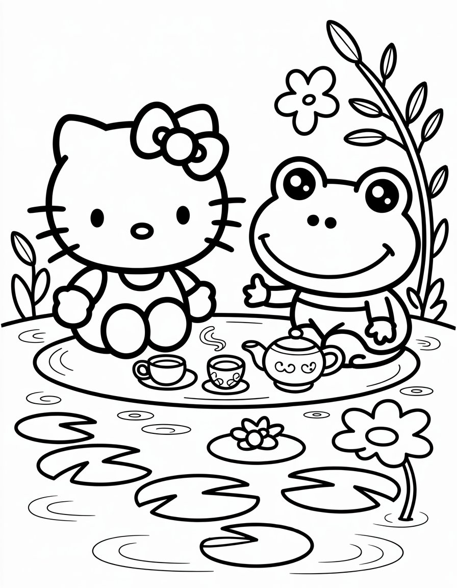 Hello Kitty and Keroppi